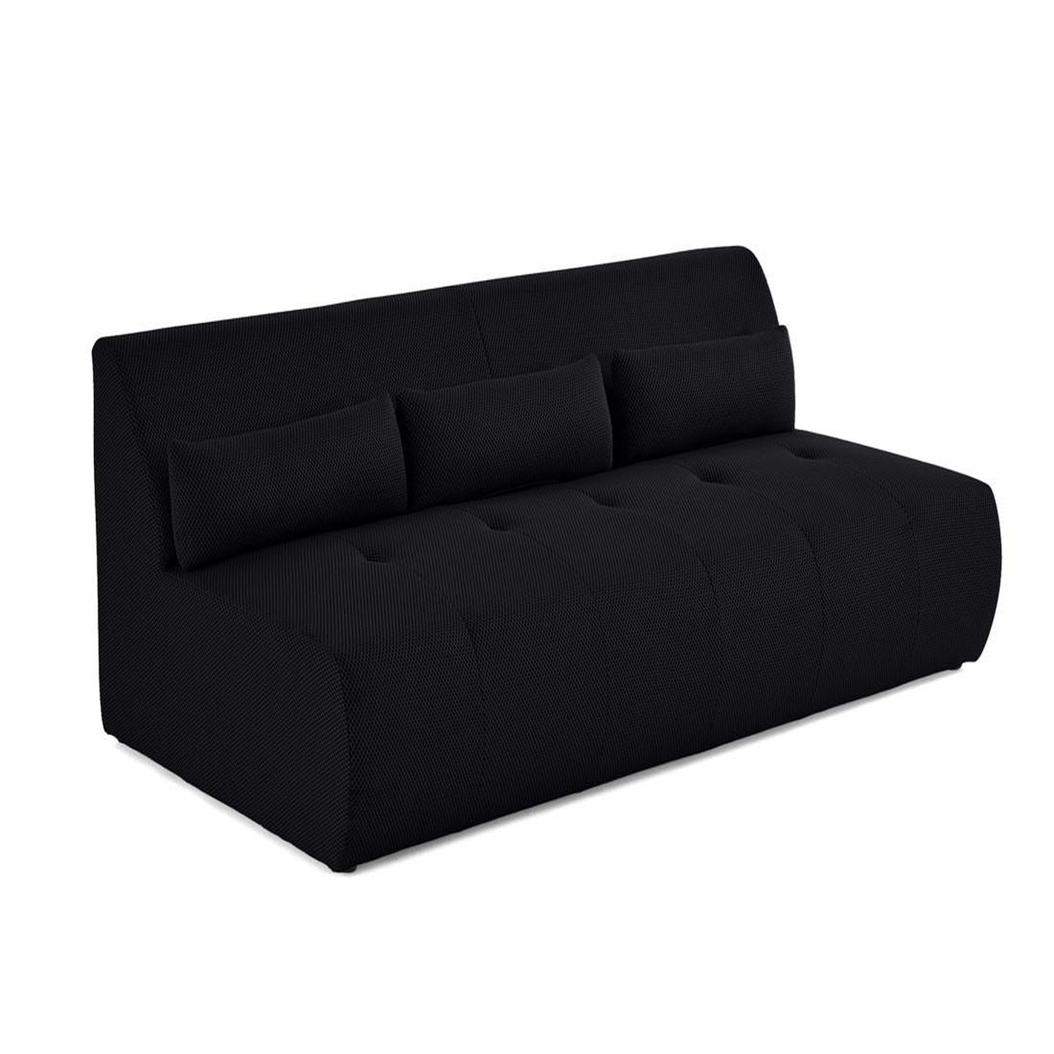Voir la diapositive 2 : LISA DESIGN Onyx - canapé droit 3 places - en tissu mailles 3d
