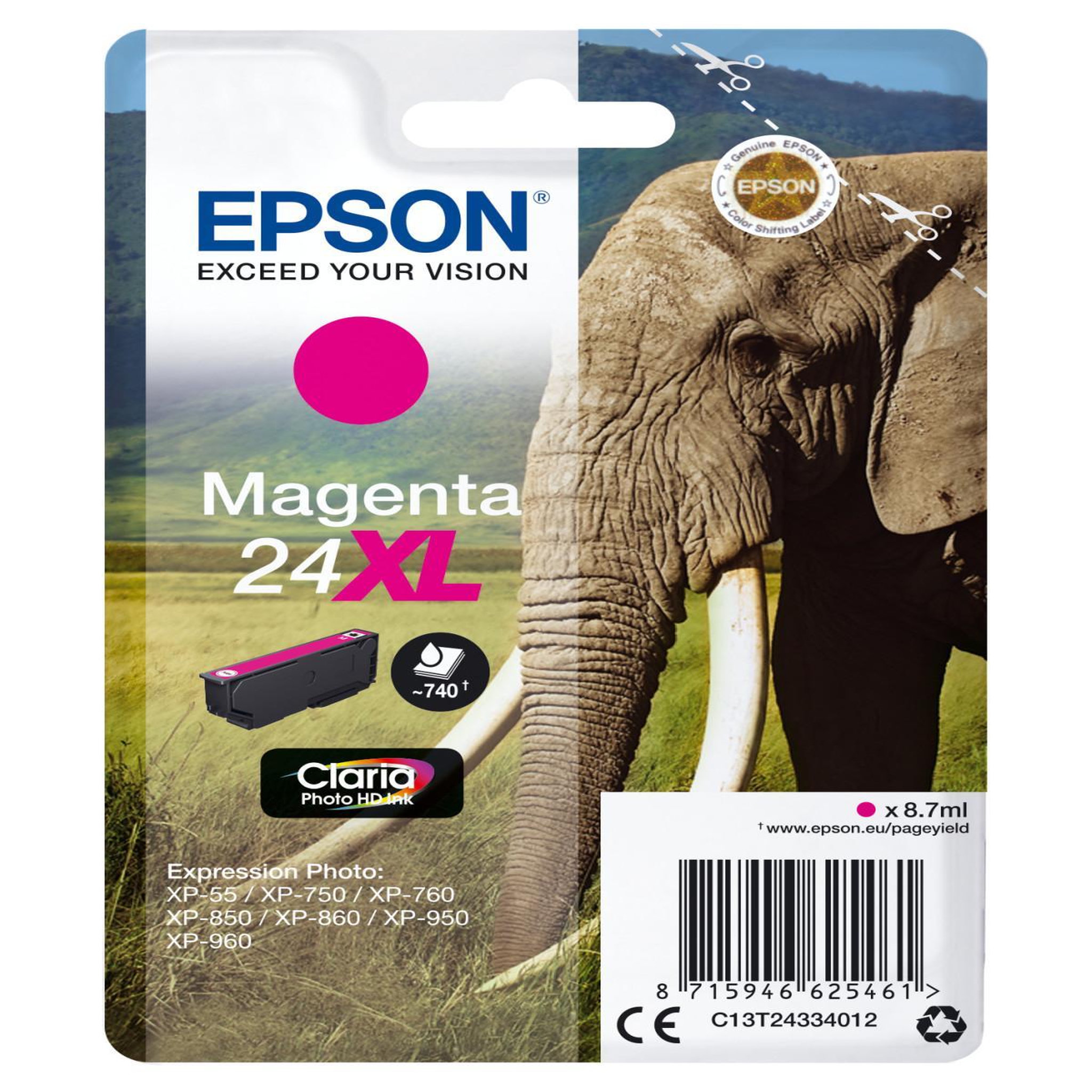 Epson Epson elephant c13t24334022 cartouche d'encre 1 pièce(s) original magenta