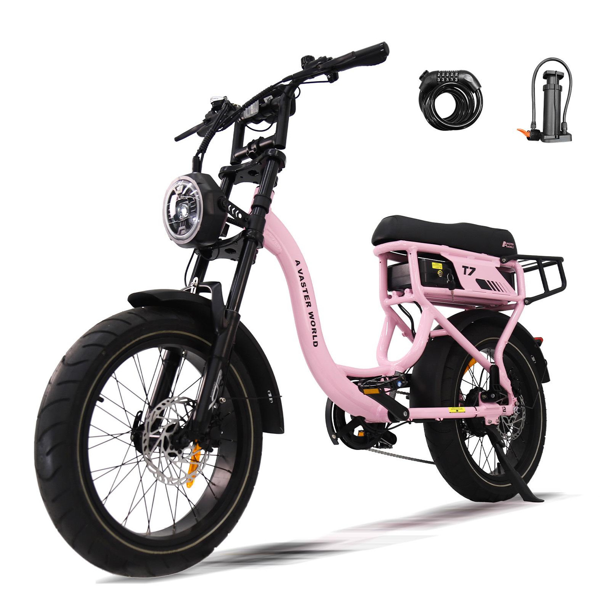 Voir la diapositive 3 : AVDL Vélo électrique fat bike t7 20 , 250 w, 48 v, 18 ah, grande autonomie, pour deux passagers