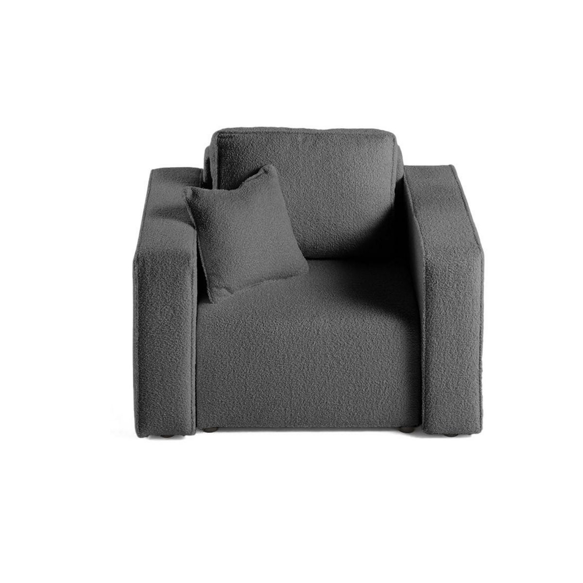 BEST MOBILIER Topaze - fauteuil - en tissu bouclette