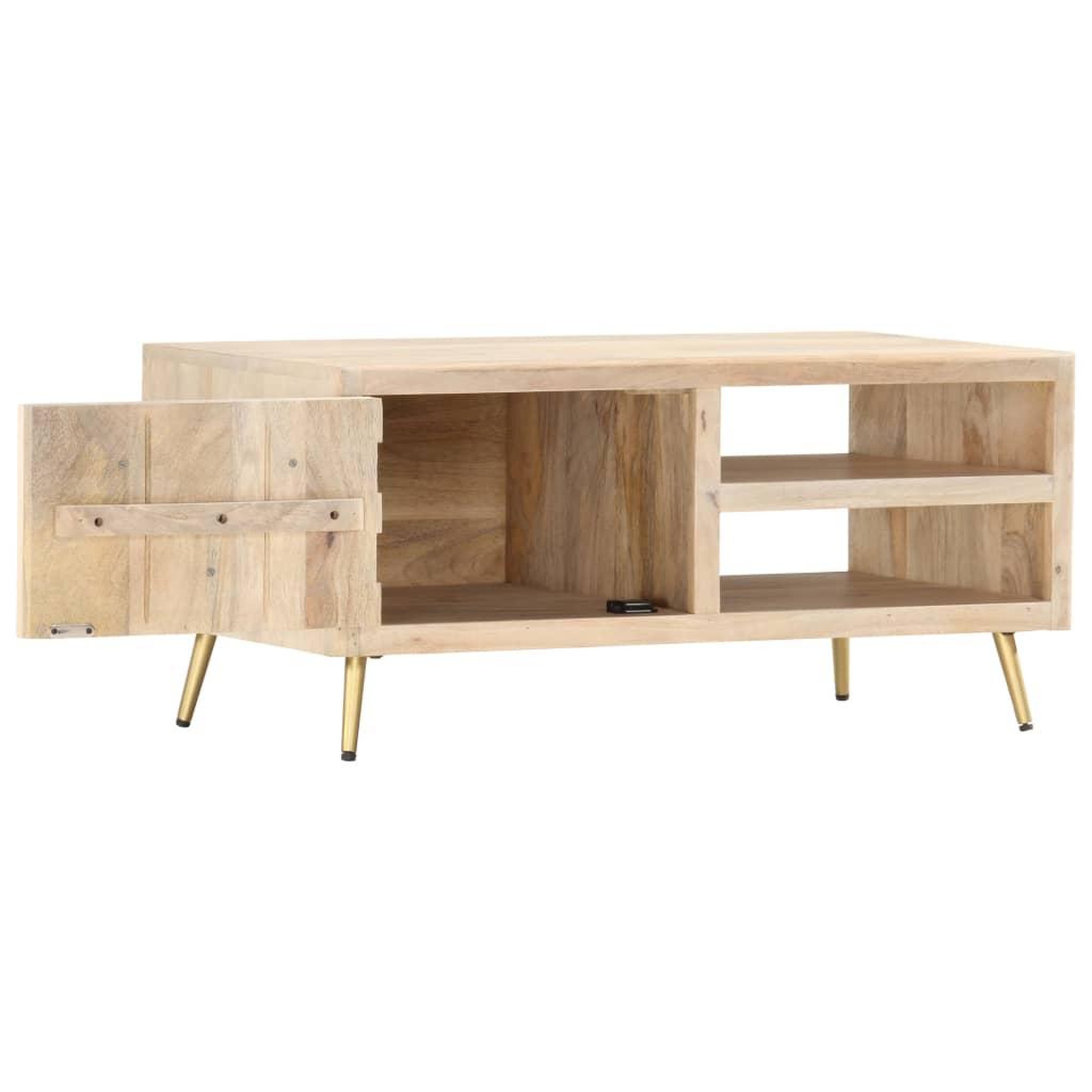 Voir la diapositive 3 : VIDAXL Table basse 90x45x40 cm bois de manguier massif