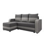 Voir la diapositive 2 : BEST MOBILIER Harvey - canapé d'angle réversible 4 places convertible avec coffre en tissu bicolore
