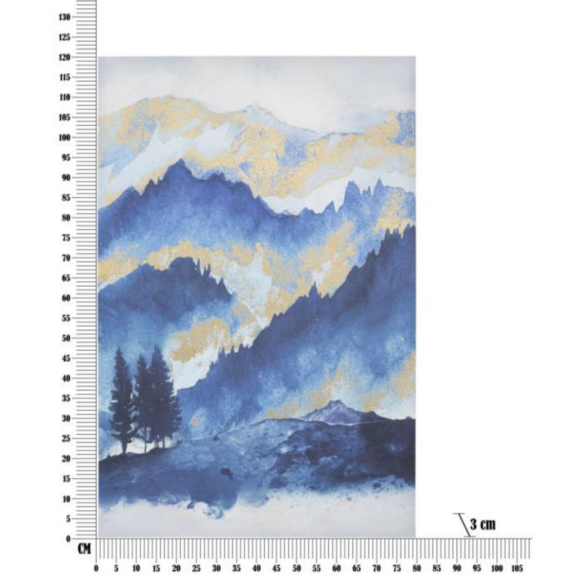 Paris Prix Toile Imprimée Déco  Mountain Tree  80x120cm Bleu