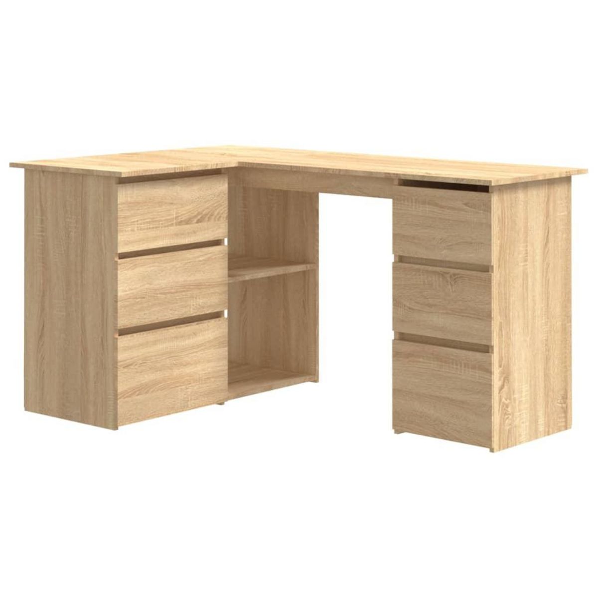 VIDAXL Bureau d'angle Chene sonoma 145x100x76 cm Bois d'ingenierie