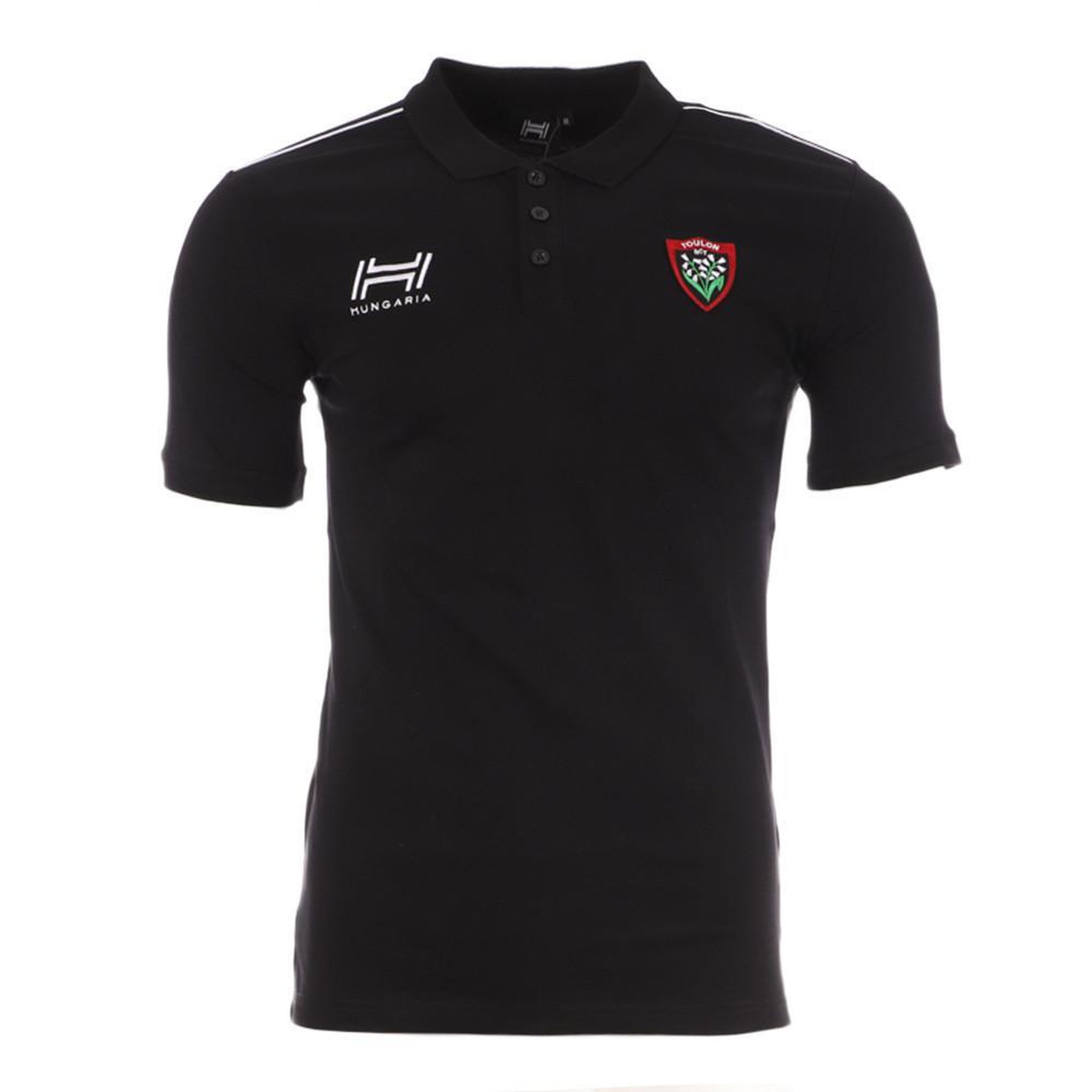 HUNGARIA RC Toulon Polo Noir Homme Hungaria. Coloris disponibles : Noir