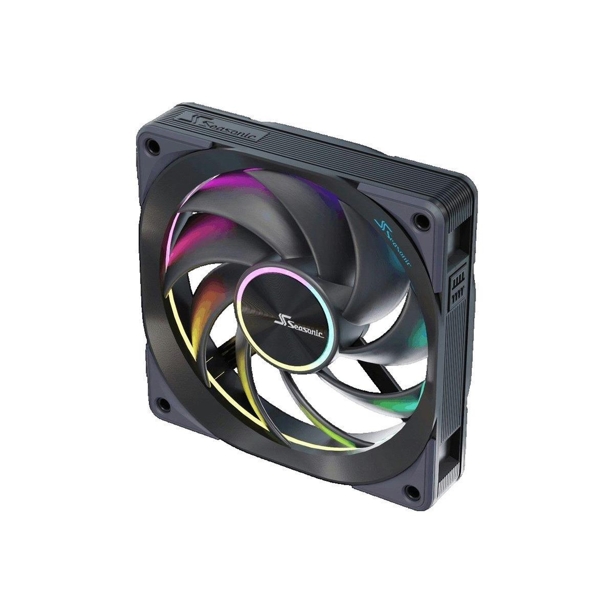 Voir la diapositive 3 : Seasonic Ventilateur de boîtier Seasonic MagFlow ARGB noir 12 cm