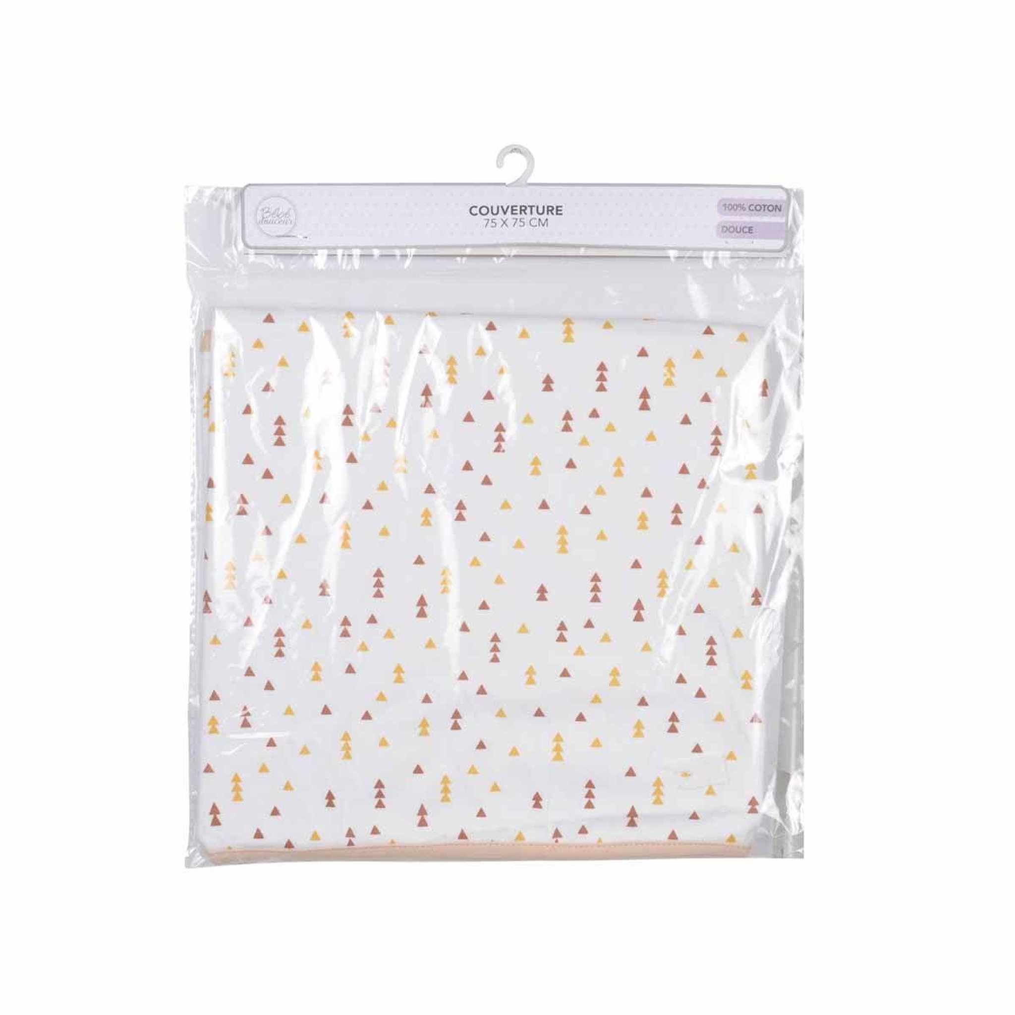 Voir la diapositive 2 : BEBE DOUCEUR Couverture bébé en coton  forêt  75cm beige