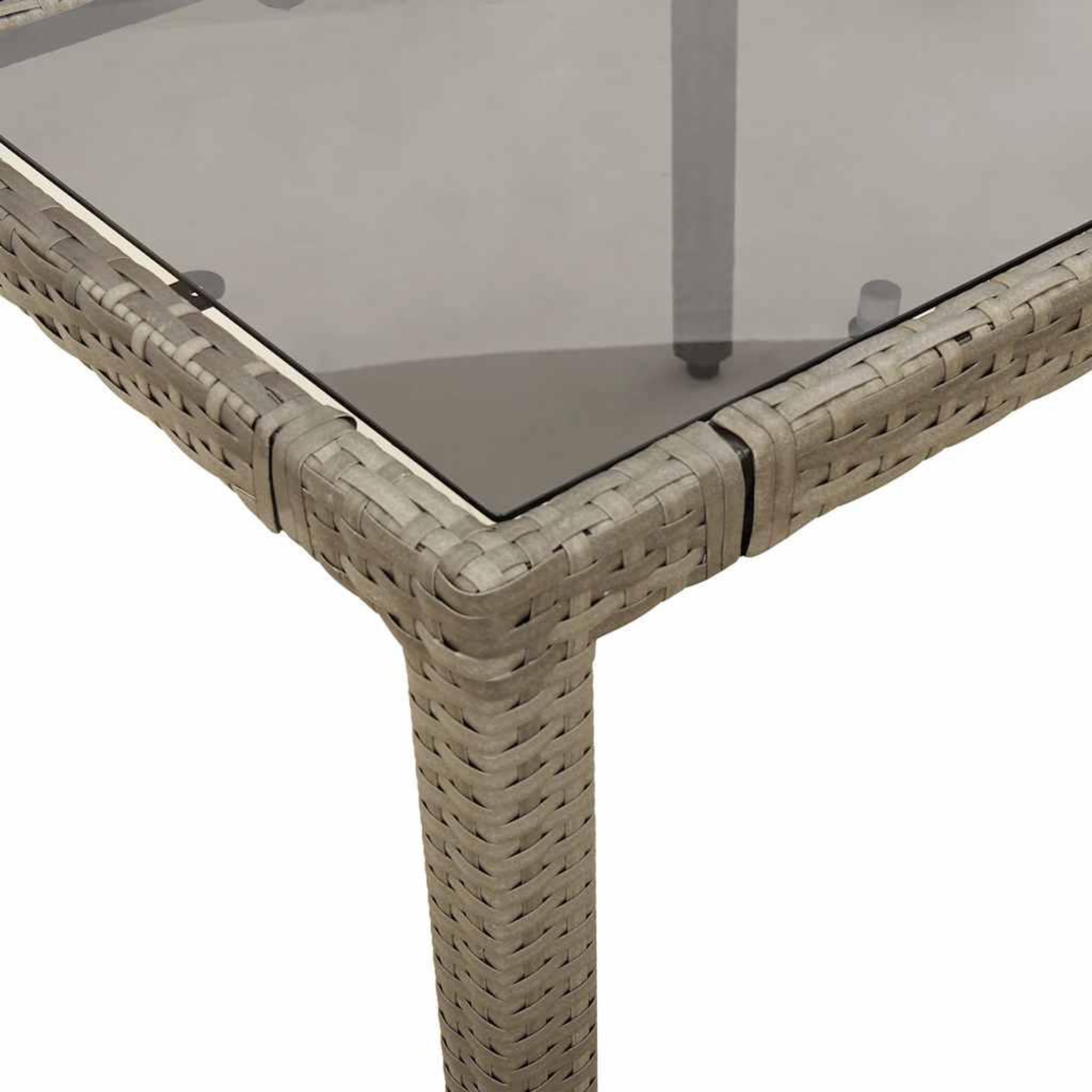 Voir la diapositive 5 : VIDAXL Ensemble de bistro de jardin 7 pcs coussins gris poly rotin