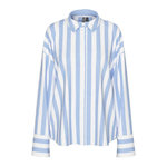 Pieces Chemise Rayures /Blanc Femme Pieces  iva. Coloris disponibles : Bleu