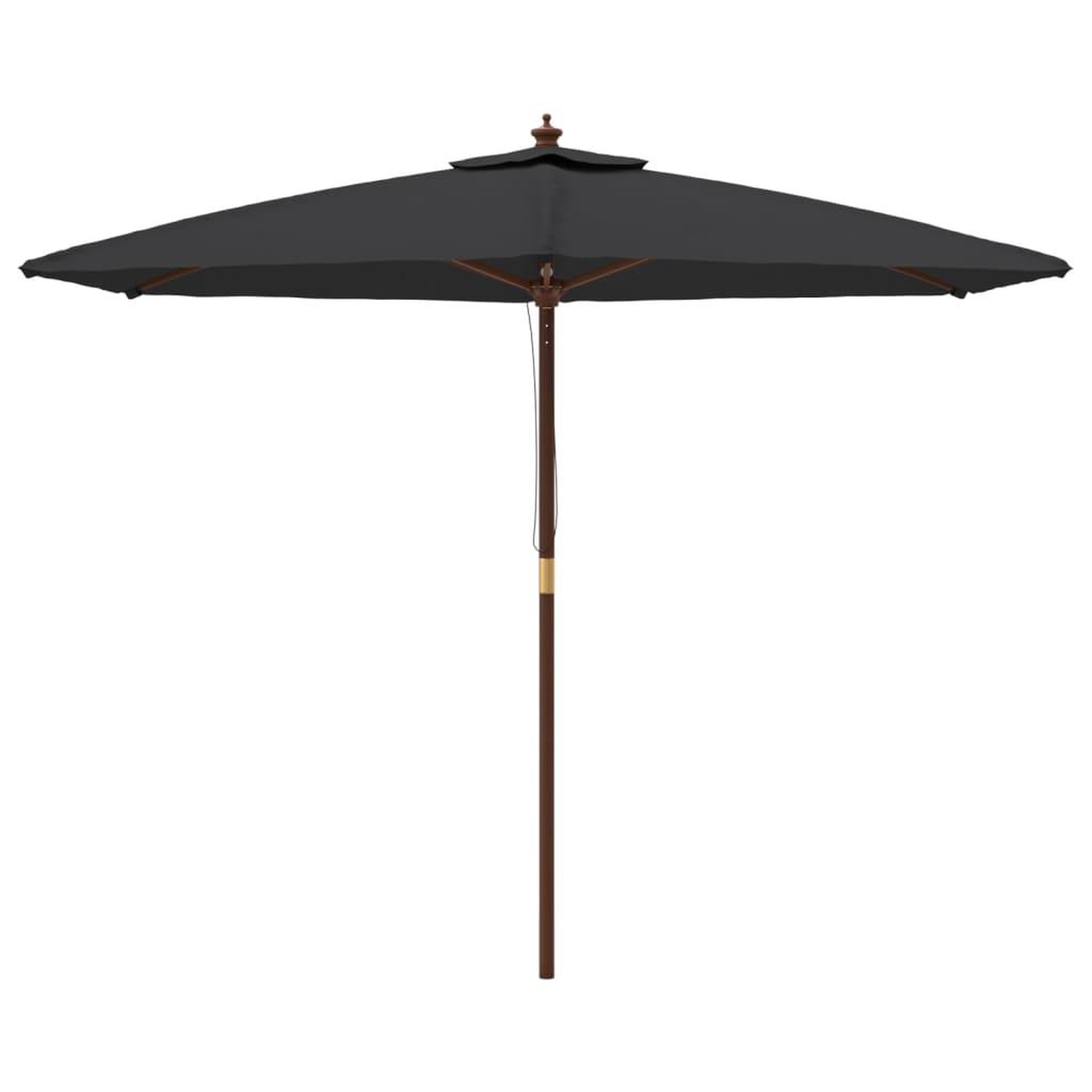 Voir la diapositive 3 : VIDAXL Parasol de jardin avec mat en bois noir 299x240 cm