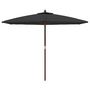 Voir la diapositive 3 : VIDAXL Parasol de jardin avec mat en bois noir 299x240 cm