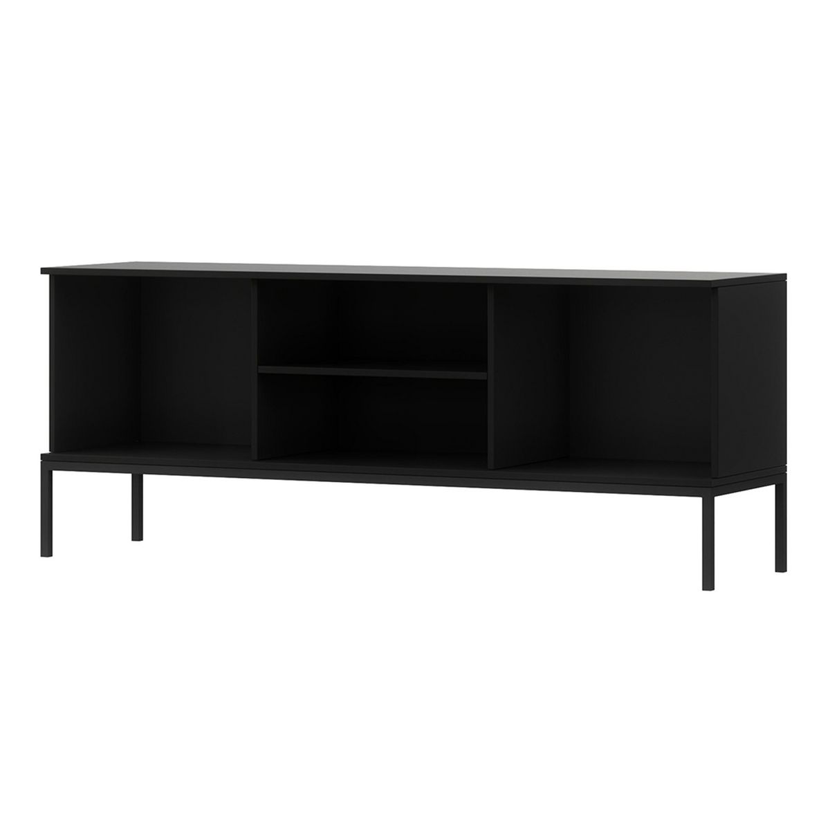 BEST MOBILIER Savanna - meuble tv - effet bois et noir - 150 cm