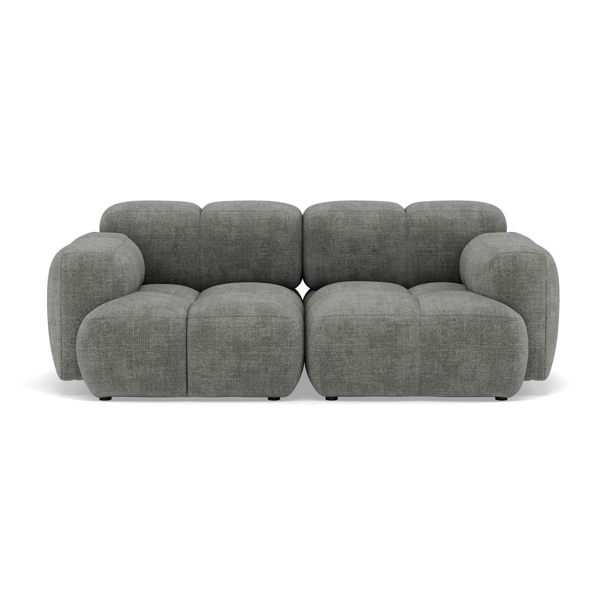 LISA DESIGN Grace - canapé modulable 2 places en velours texturé