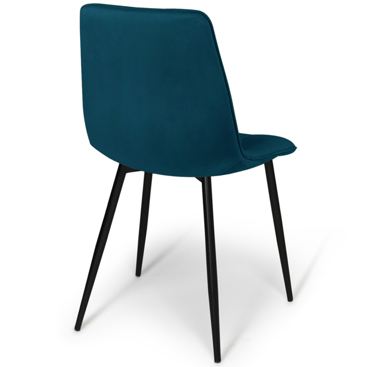 ID MARKET Lot de 4 chaises MILA en velours mix color bleu x2, jaune ocre, rose