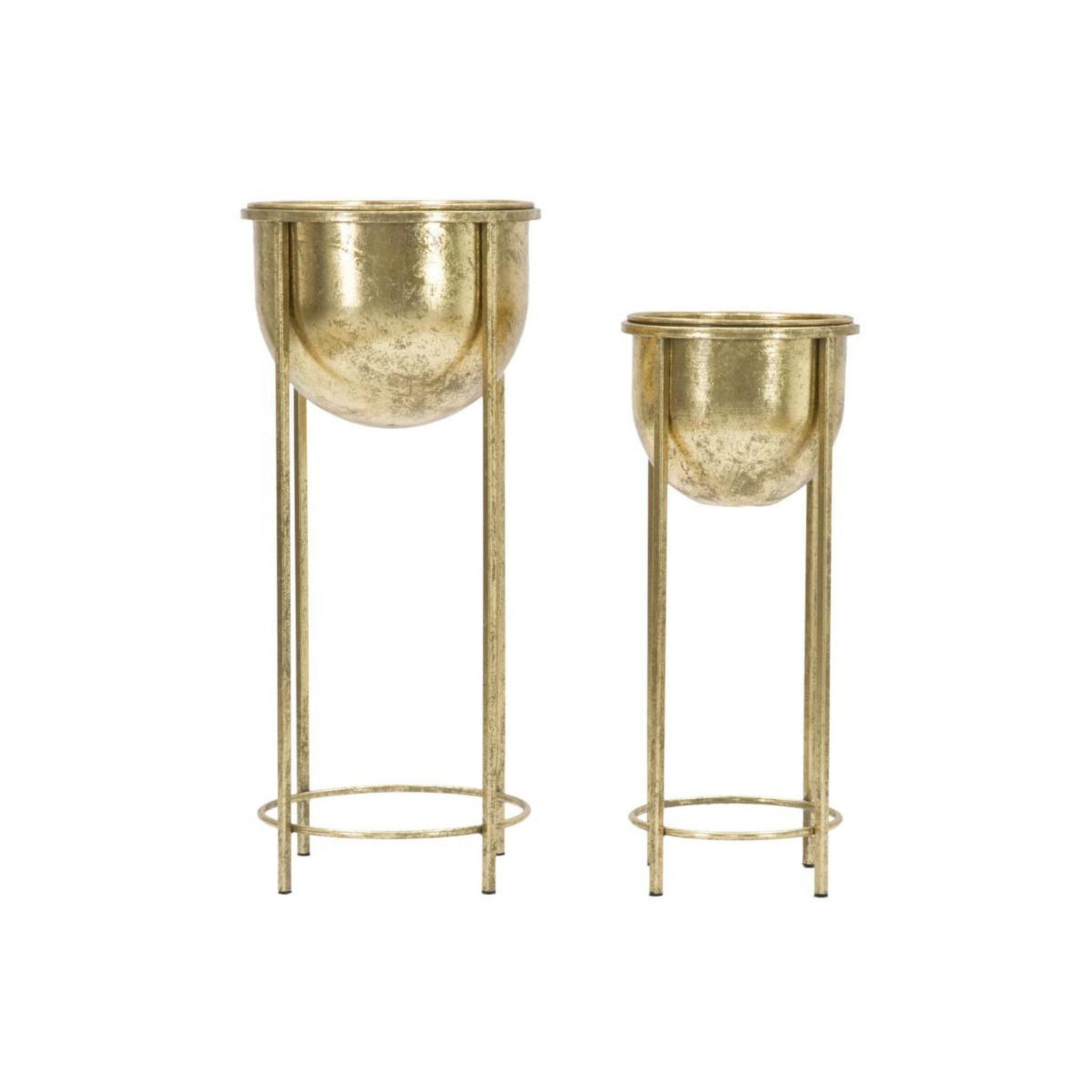 Paris Prix Lot de 2 cache-pots sur pied  coppia  62cm or