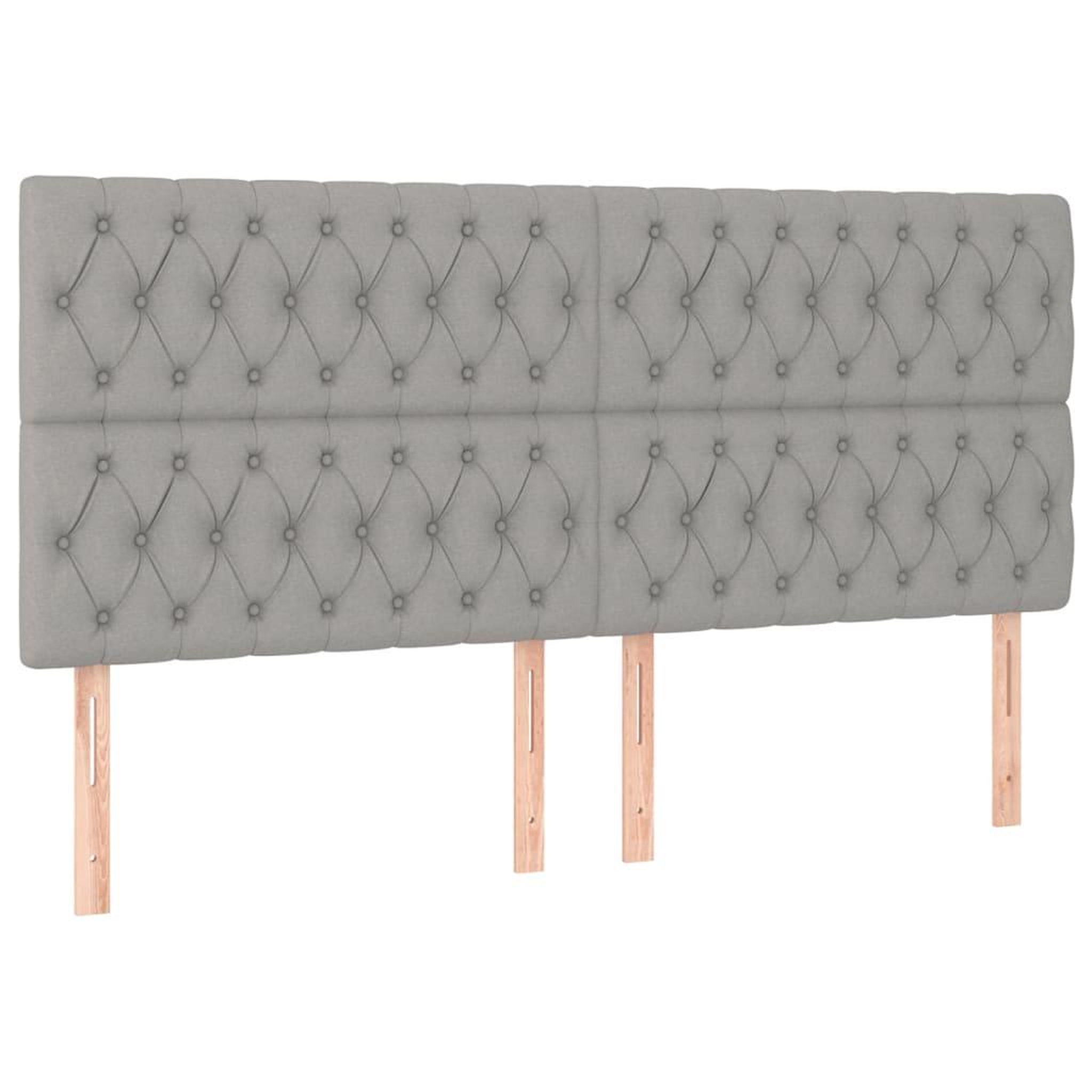 Voir la diapositive 2 : VIDAXL Tetes de lit 4 pcs Gris clair 100x7x78/88 cm Tissu