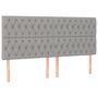 Voir la diapositive 2 : VIDAXL Tetes de lit 4 pcs Gris clair 100x7x78/88 cm Tissu