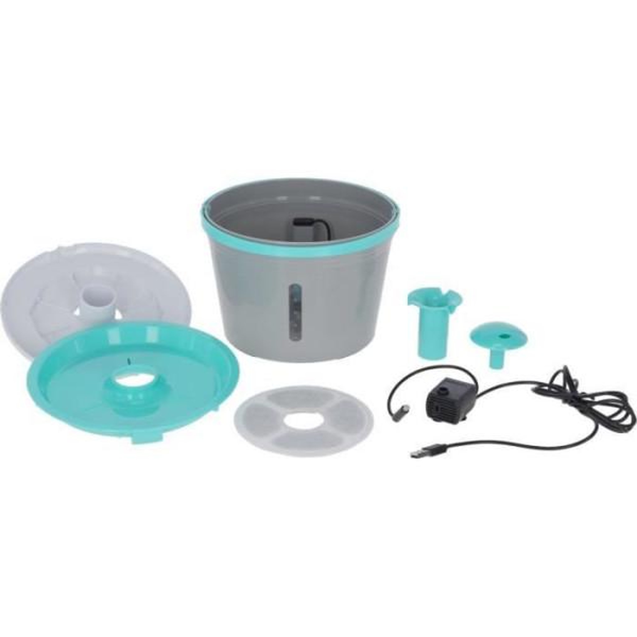 Voir la diapositive 4 : KERBL KERBL - Fontaine a eau -pour fontaine 80557 - 1,6 l - Gris/bleu