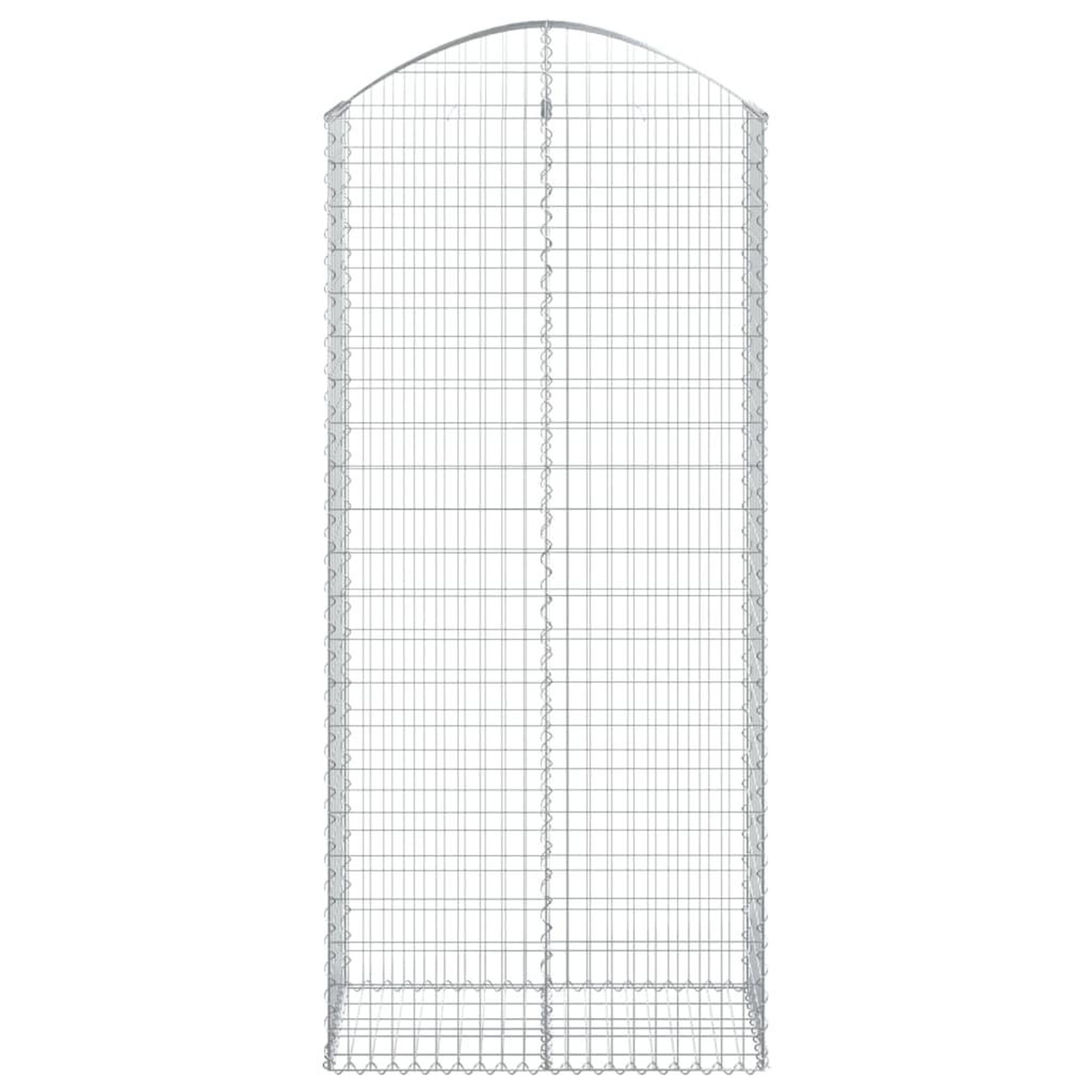 Voir la diapositive 3 : VIDAXL Panier de gabions arque 100x50x220/240 cm Fer galvanise