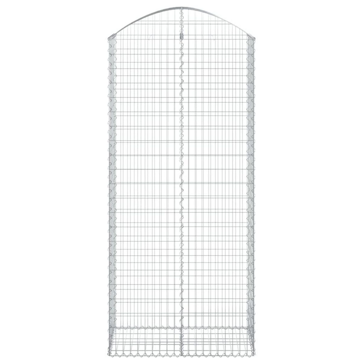 VIDAXL Panier de gabions arque 100x50x220/240 cm Fer galvanise