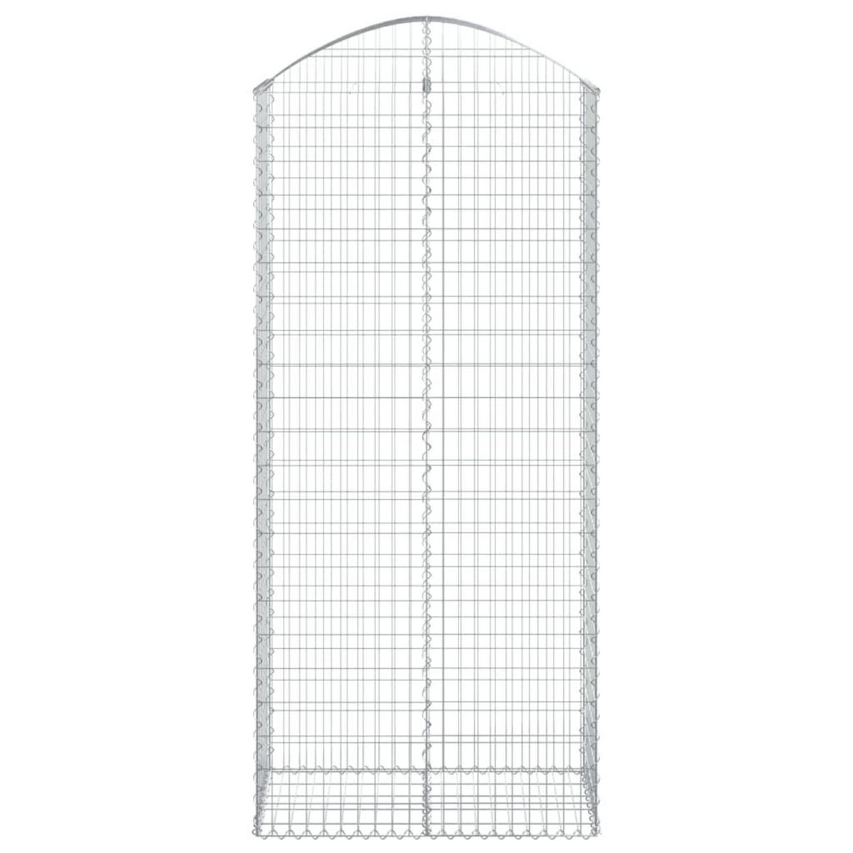 VIDAXL Panier de gabions arque 100x50x220/240 cm Fer galvanise