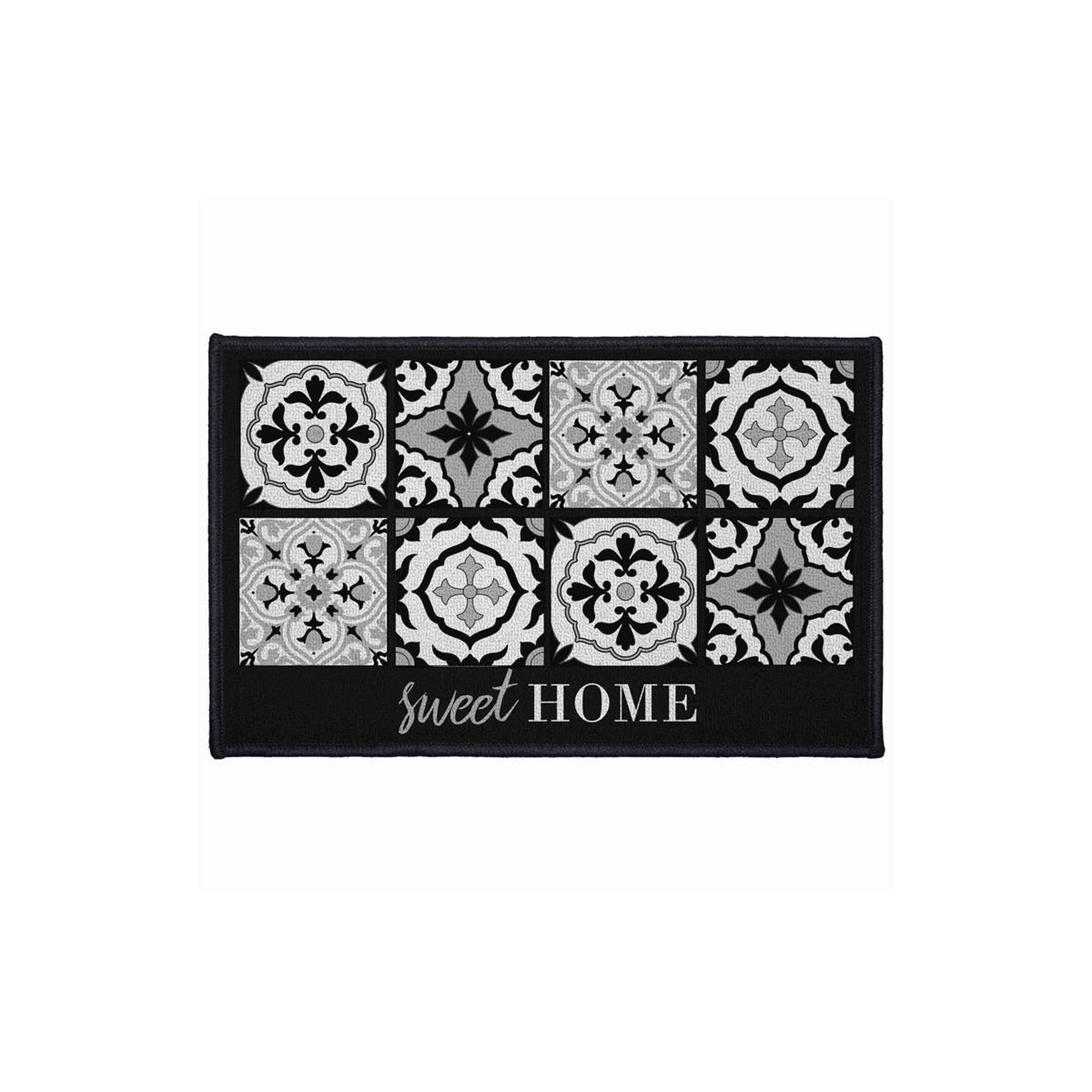 Douceur d'Intérieur Tapis déco rectangulaire  alfama  50x80cm noir