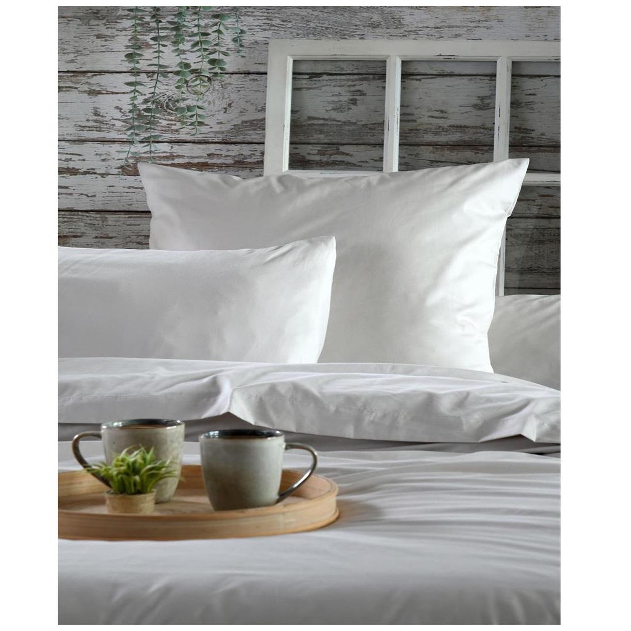 Voir la diapositive 4 : Eden Drap housse percale en coton nuage