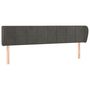 Voir la diapositive 2 : VIDAXL Tete de lit avec oreilles Gris fonce 203x23x78/88 cm Velours