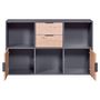 Voir la diapositive 7 : Commode de rangement 2 portes 2 tiroirs 3 niches TEO 