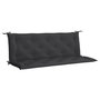 Voir la diapositive 2 : VIDAXL Coussin de banc de jardin noir 150x(50+50)x7 cm tissu oxford