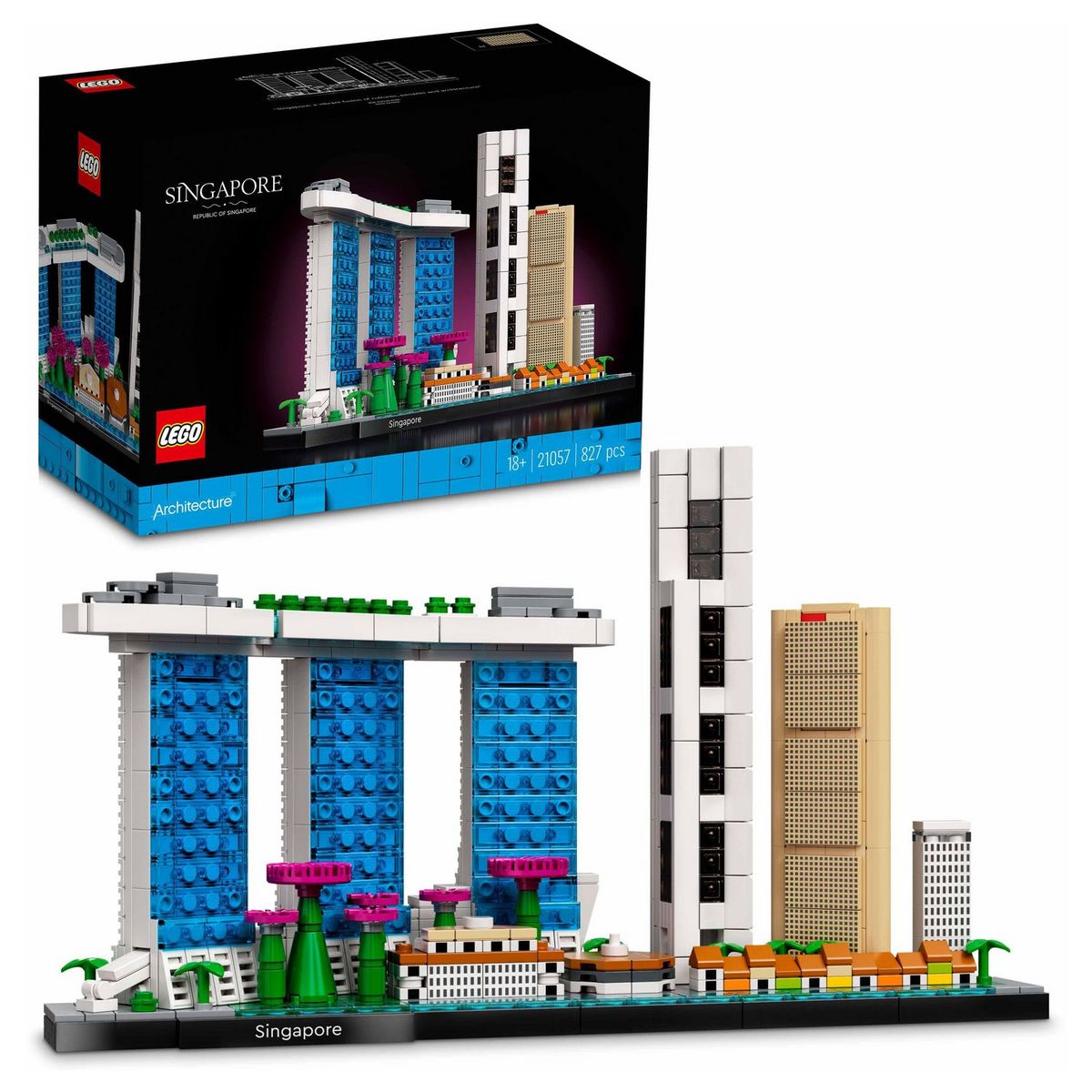 LEGO Architecture 21057 Singapour, Maquette à Construire, Set pour Adultes