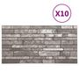 Voir la diapositive 3 : VIDAXL Panneaux muraux 3D avec design de brique gris fonce 10 pcs EPS