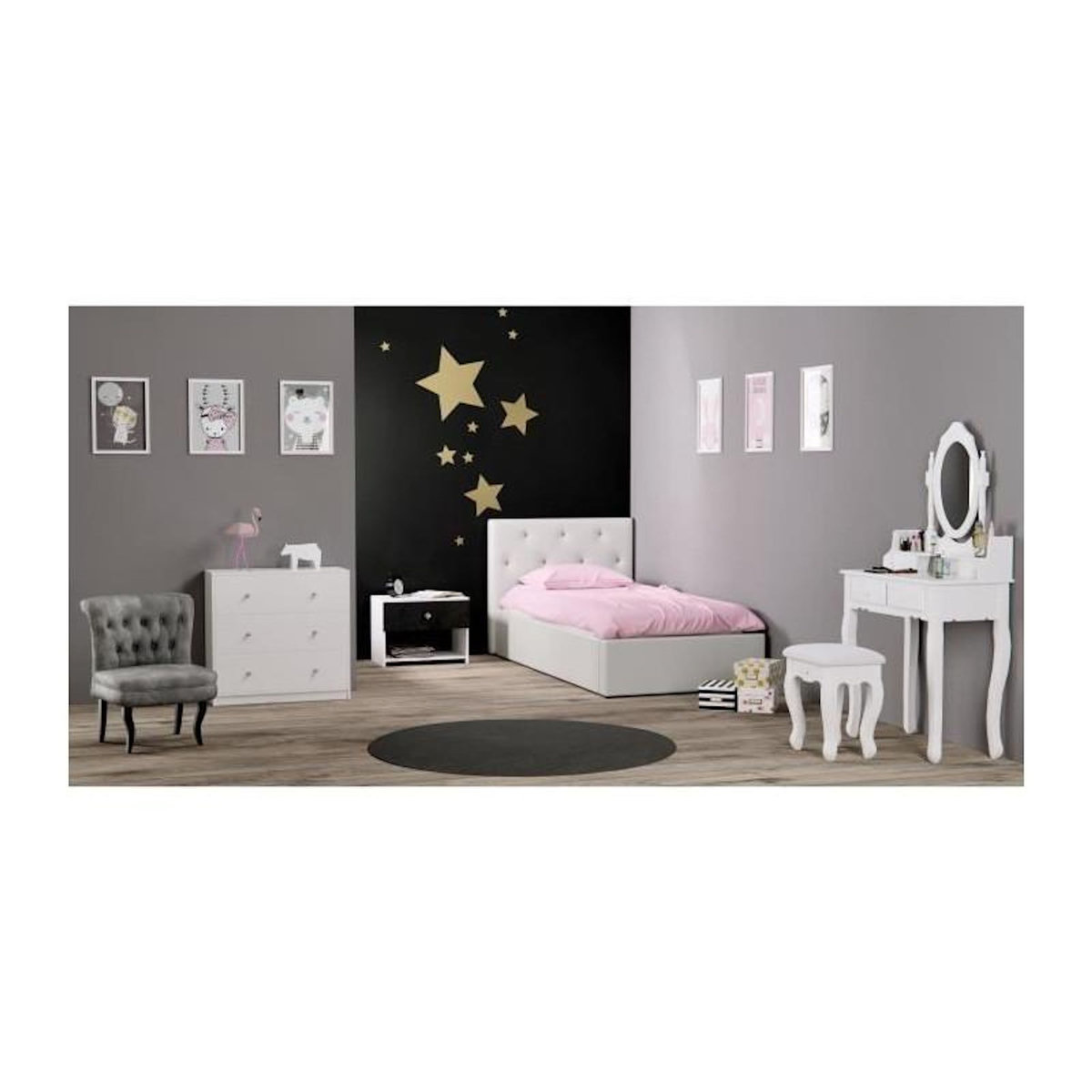FINLANDEK FINLANDEK Commode de chambre TYYLIKÄS style contemporain décor blanc - L 72 cm