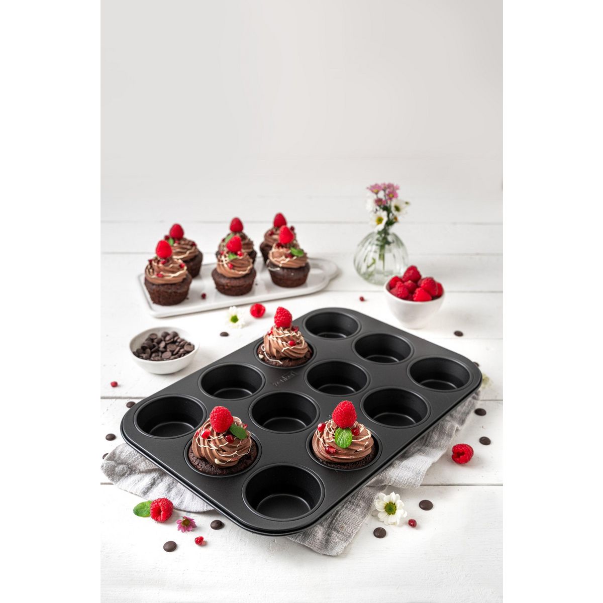ZENKER Moule à muffins 12 empreintes 38 x 26 cm Zenker Perfect Black