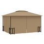 Voir la diapositive 4 : VIDAXL Tonnelle avec parois et toit double 3x4 m Taupe