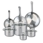 ELO Ensemble de 3 Poêles de cuisson 24, 28 et 32 cm et 4 faitouts 14, 16, 20 et 26 cm Elo Profi Citrin