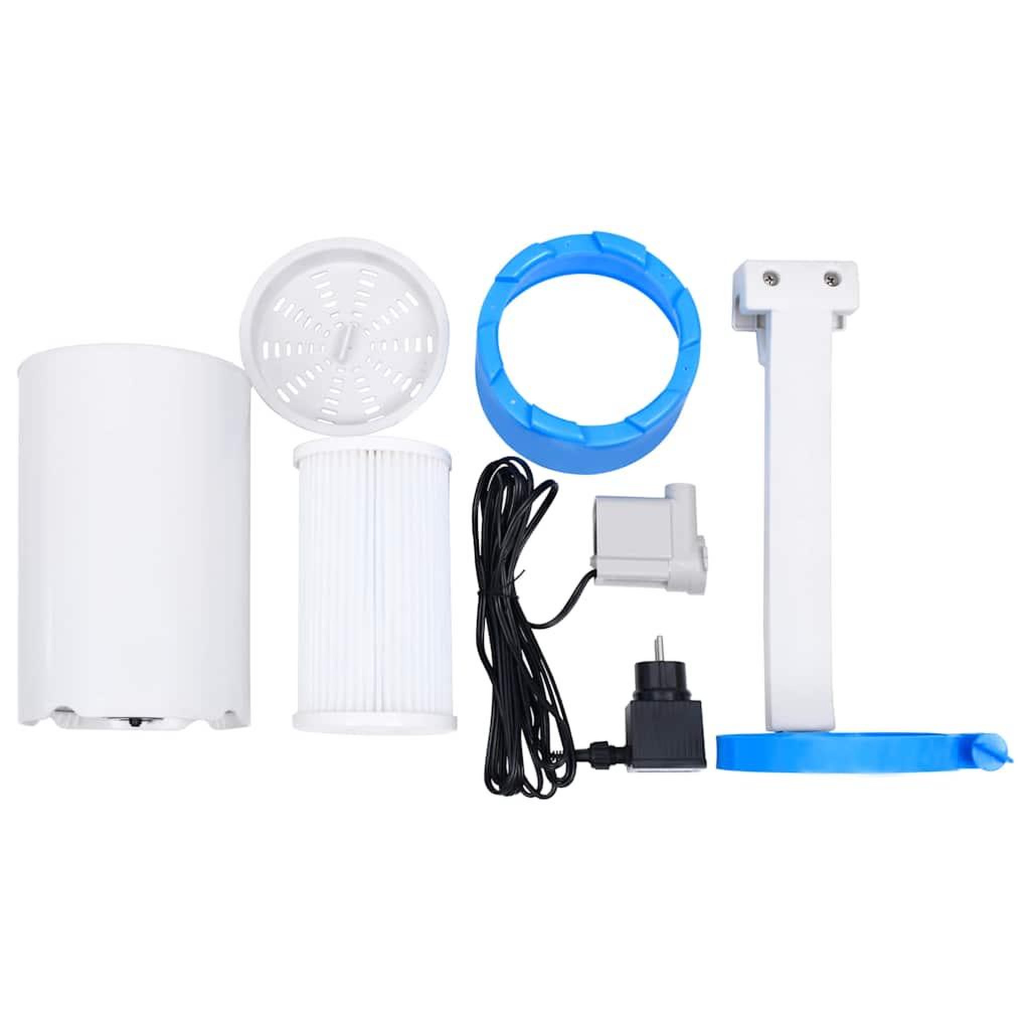Voir la diapositive 2 : VIDAXL Ecumoire de piscine et pompe avec adaptateur 16 cm plastique