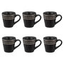 Voir la diapositive 1 : SECRET DE GOURMET Lot de 6 Tasses à Café  Ethnikaa  8cl Noir