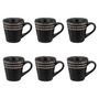 Voir la diapositive 1 : Paris Prix Lot de 6 Tasses à Café  Ethnikaa  8cl Noir