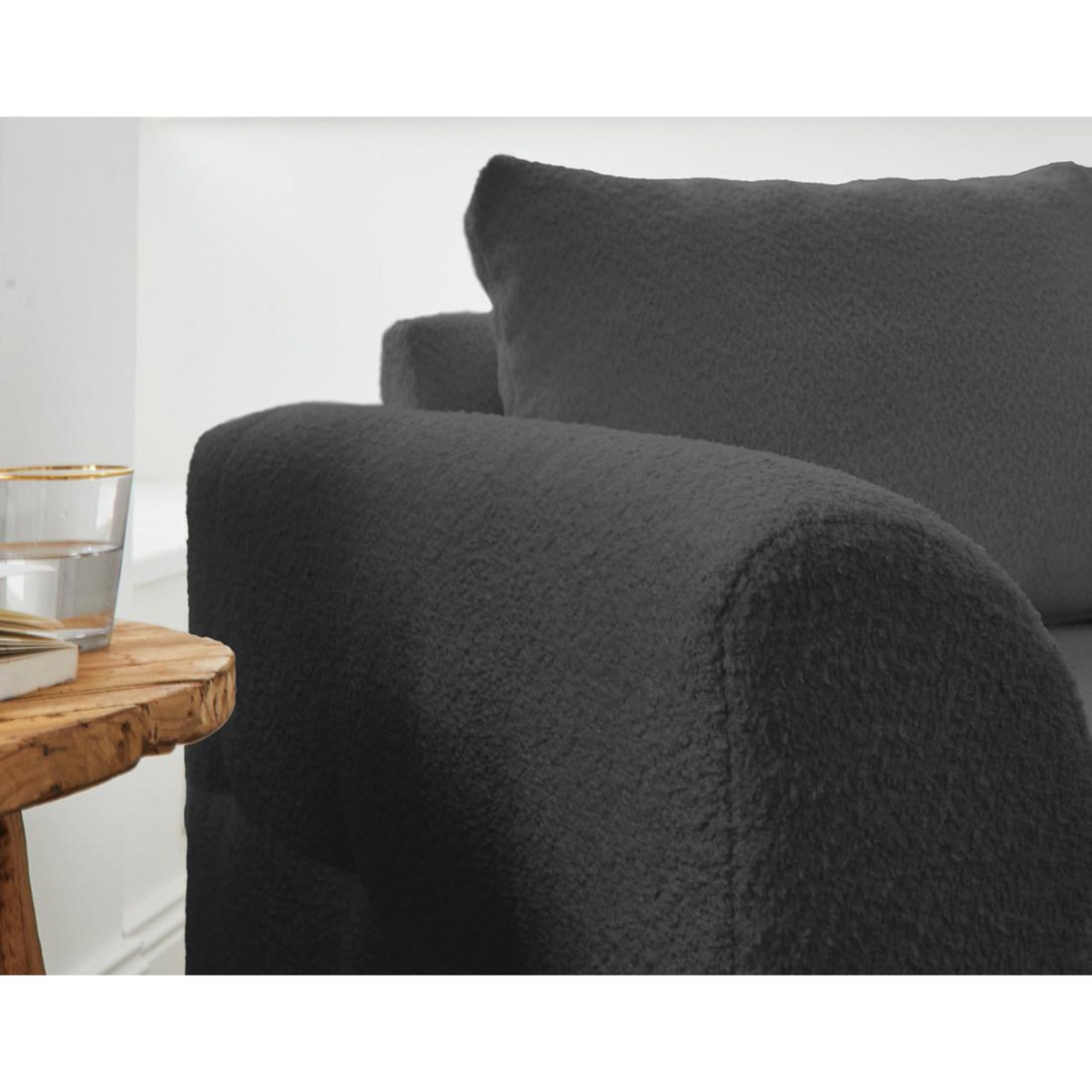 LISA DESIGN Rune - fauteuil - en tissu bouclette