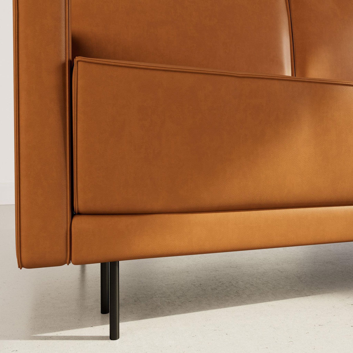 LISA DESIGN Charlie - canapé droit 3 places convertible avec coffre en simili