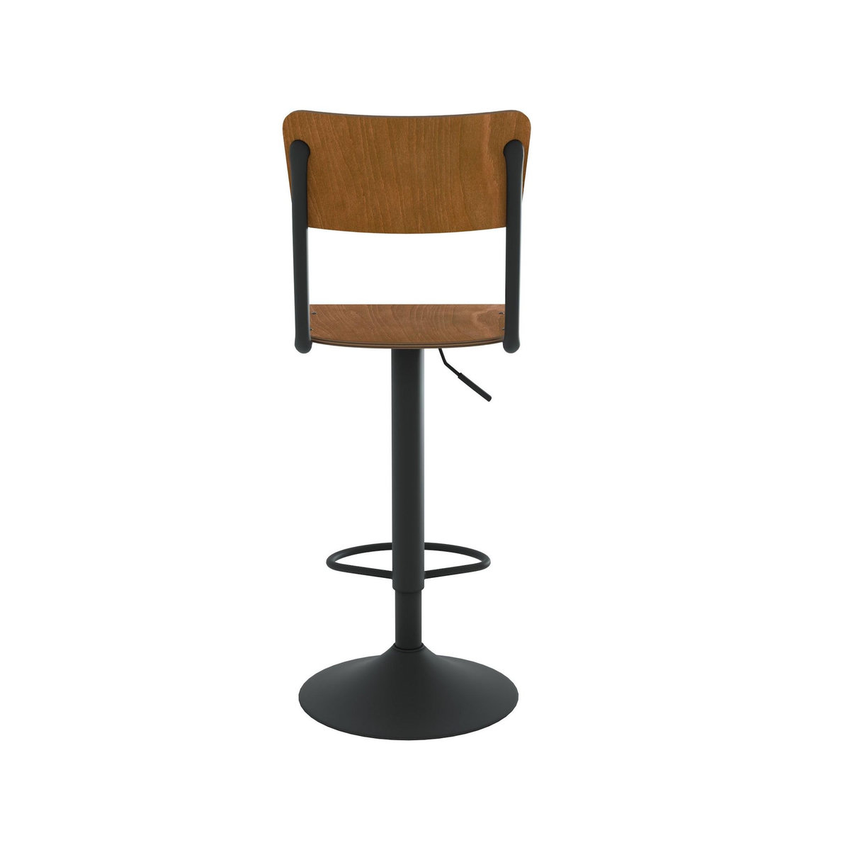 Rendez vous déco Lot de 2 chaises de bar réglables 60/80 cm en bois foncé-Clem