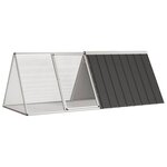 VIDAXL Cage pour lapin Anthracite 201,5x80,5x71 cm Acier galvanisé
