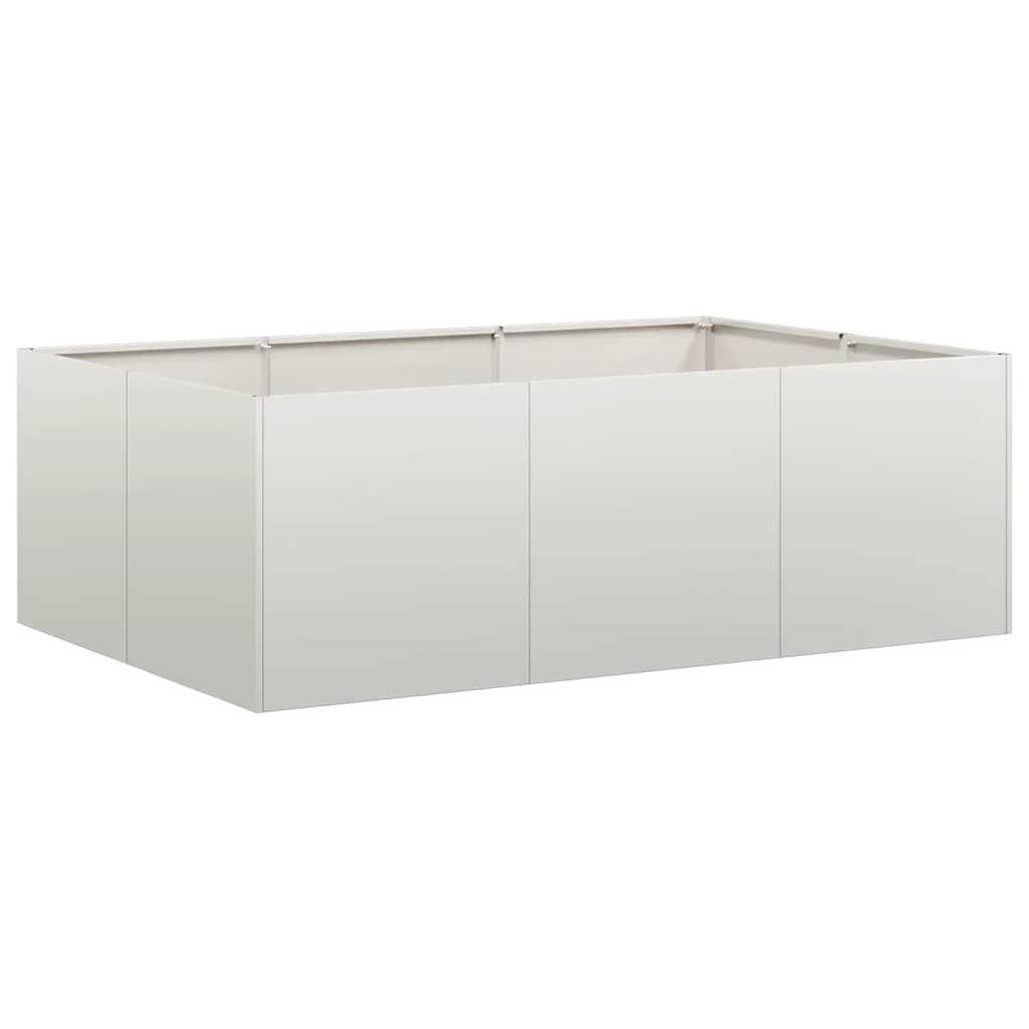 Voir la diapositive 2 : VIDAXL Jardiniere 120x80x40 cm acier inoxydable