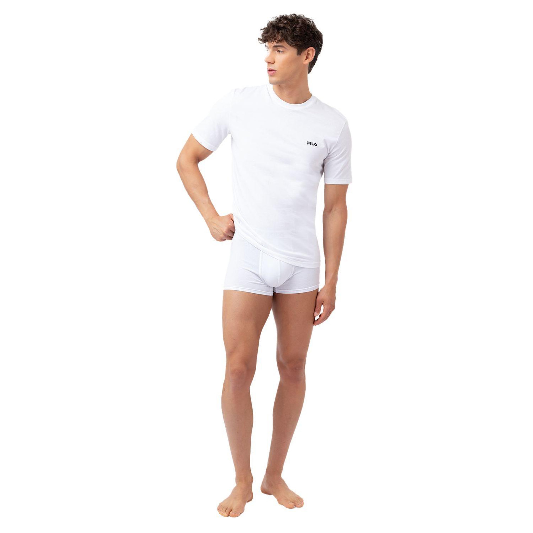 Voir la diapositive 4 : FILA Lot de 2 maillots de corps col rond homme en coton fu5053
