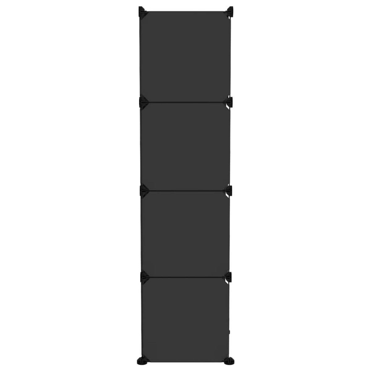 VIDAXL Cubes de rangement 9 pcs Noir PP