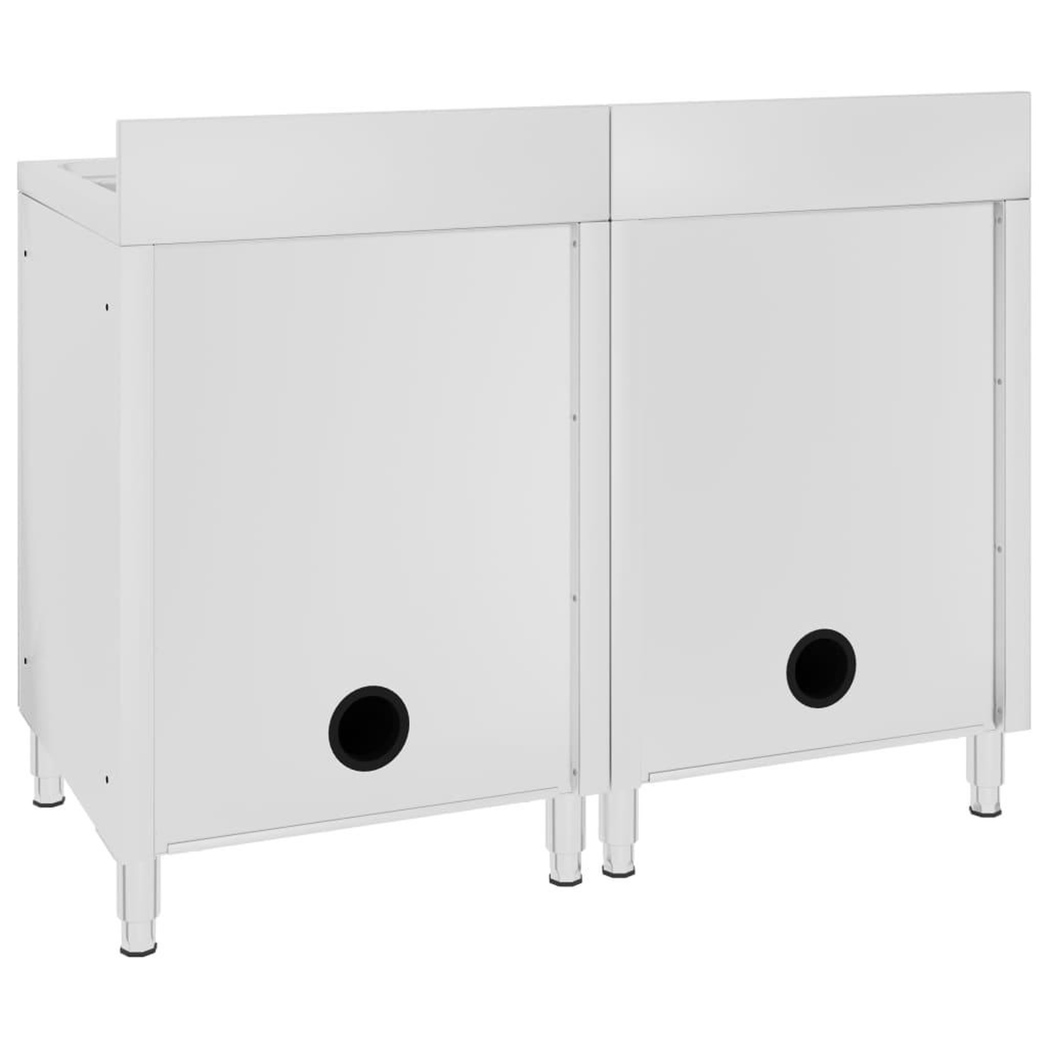 Voir la diapositive 4 : VIDAXL Eviers de cuisine commerciaux 2 pcs Acier inoxydable