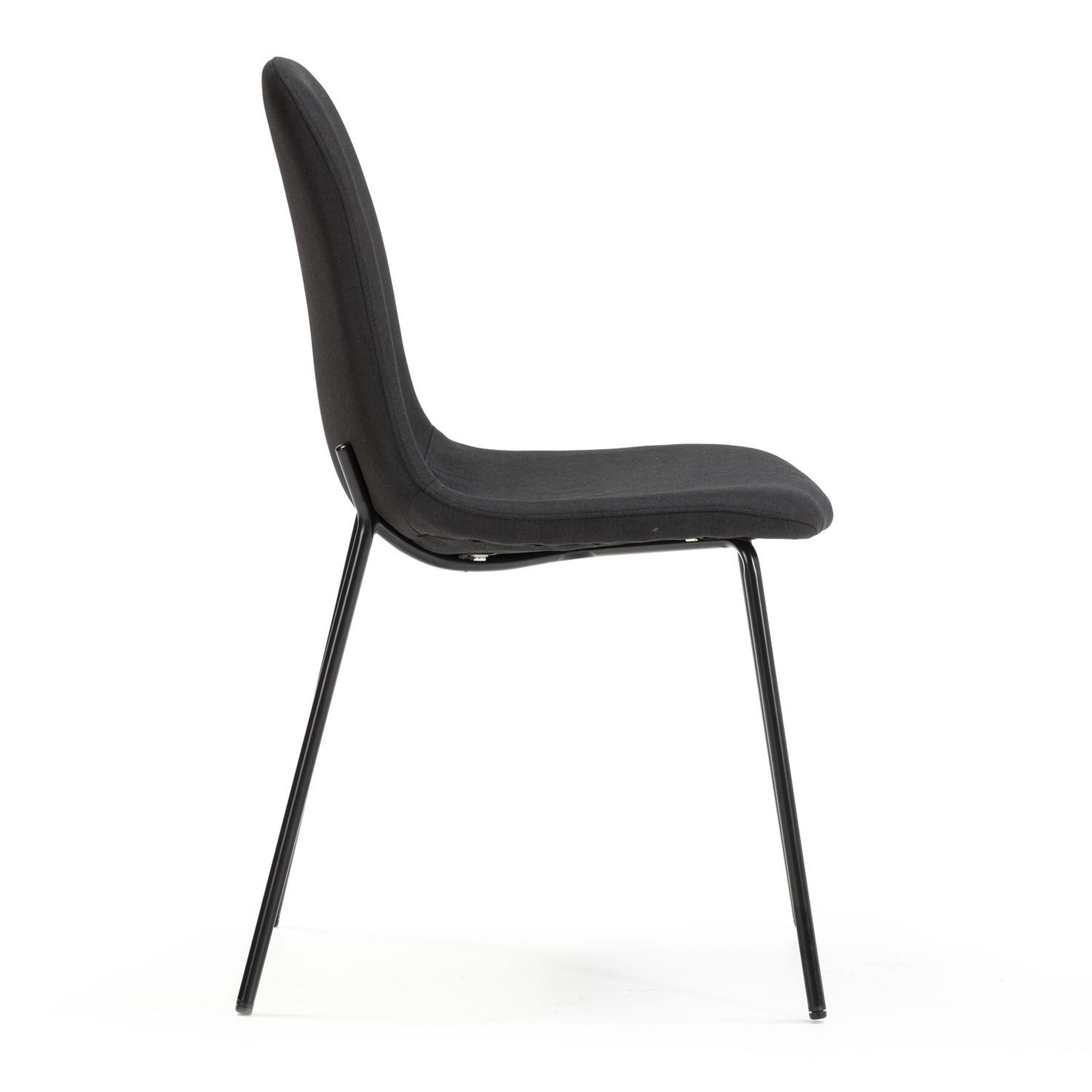 Voir la diapositive 3 : VS VENTA-STOCK Pack 2 chaises Salle à Manger Brenda tapissées Noir, 44 cm x 54 cm x 85 cm