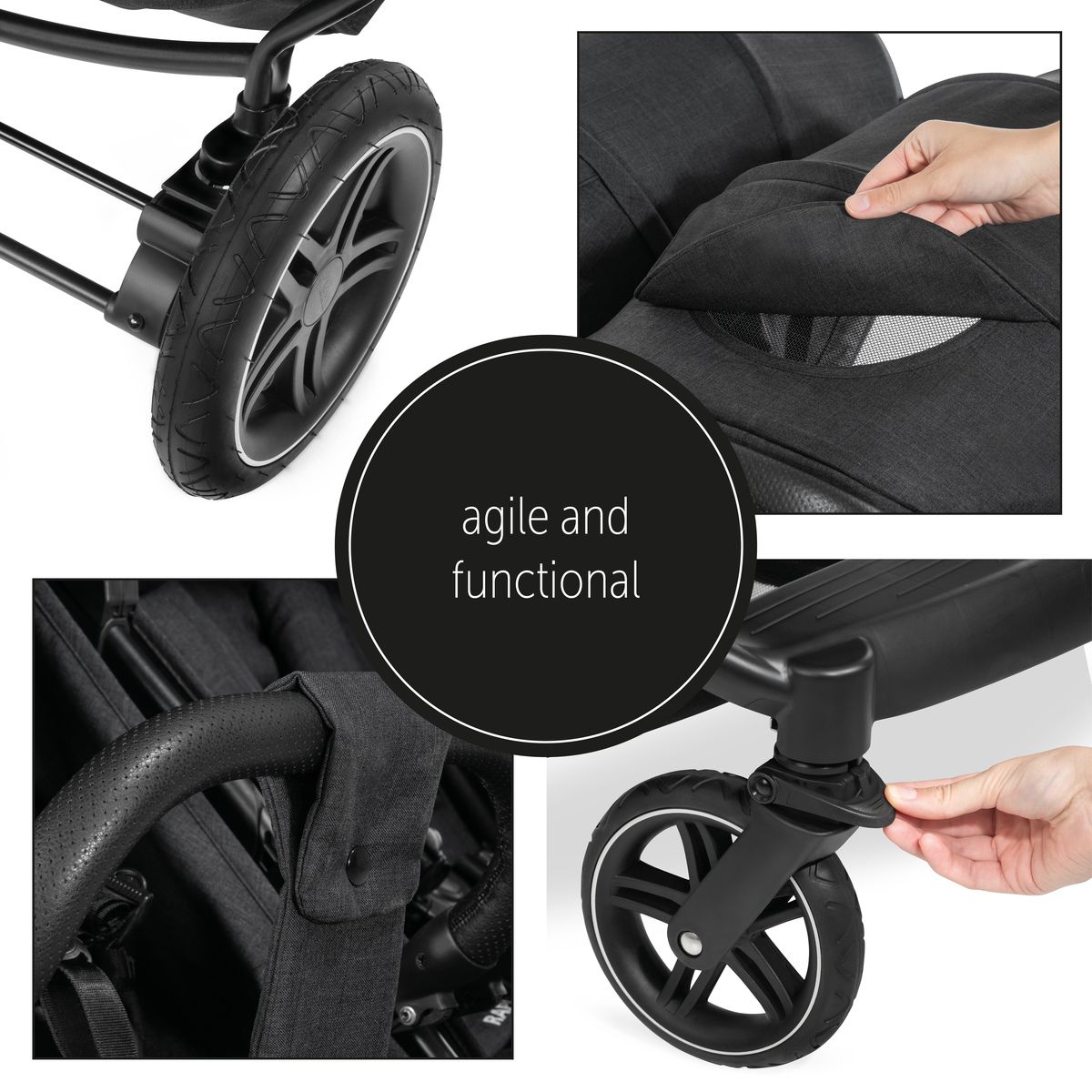 HAUCK Poussette double Uptown Duo Noir