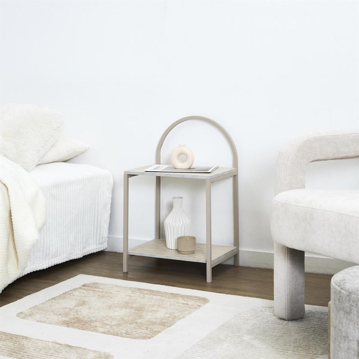 Paris Prix Table de Chevet Arche  Terra Nova  63cm Beige